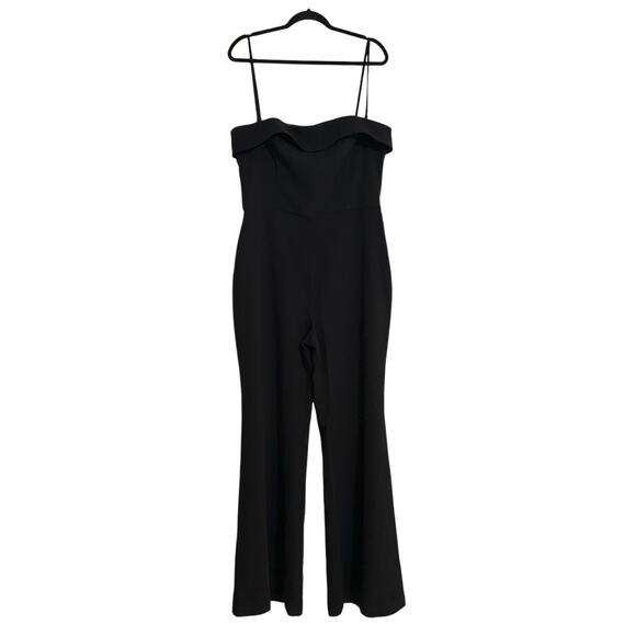 NWT Nadine Merabi Sabrina Sleeveless Wide Leg Black Jumpsuit US 12 - Picture 5 of 11